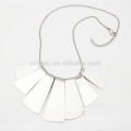 Stainless Steel Trapezoidal Charm Silver Statement Necklaces For Women